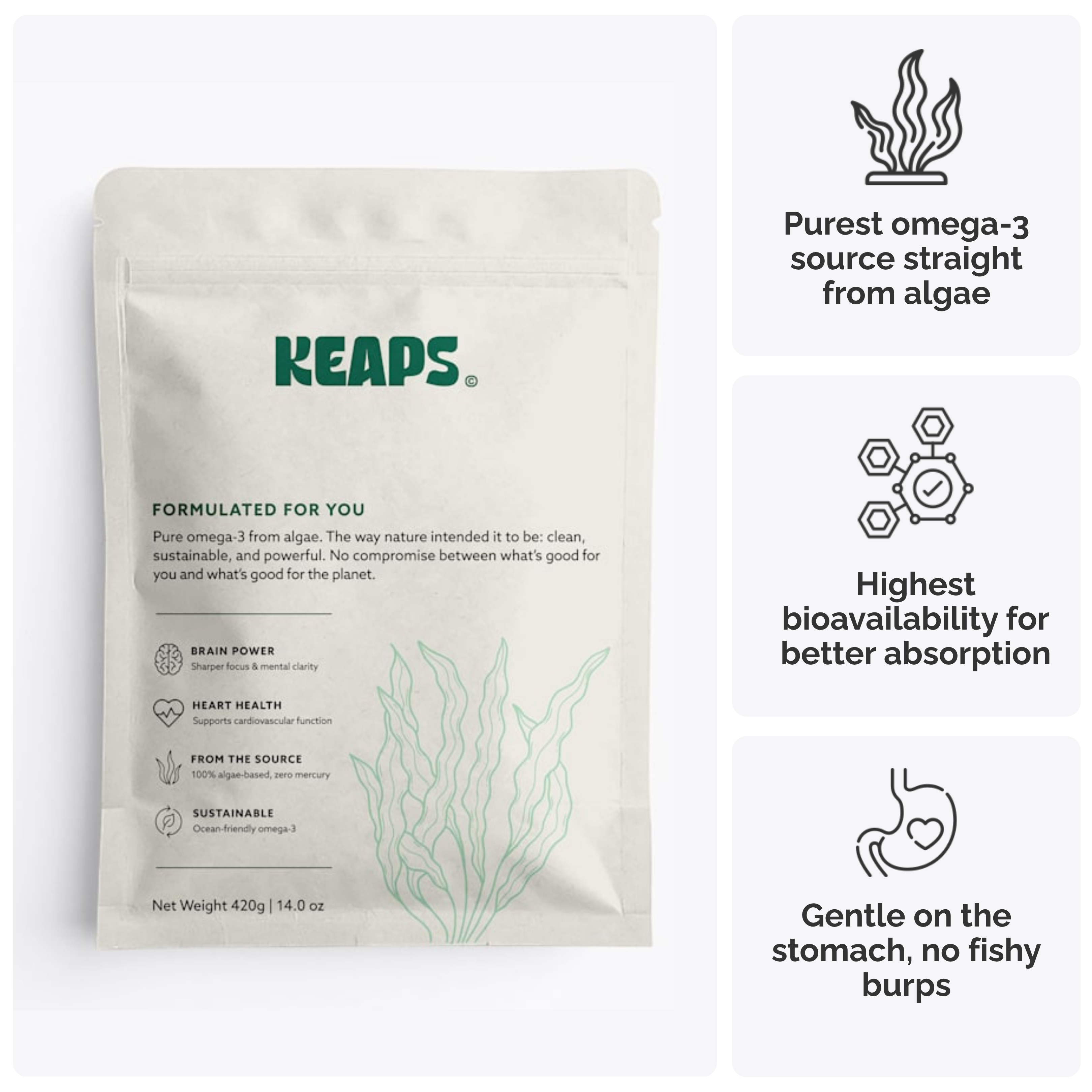 Keaps Algae Omega 3 Capsules